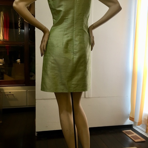 Vintage 90’s Jill Stuart for Bergdorf Goodan fabulous retro chic raw silk dress. - Picture 4 of 16